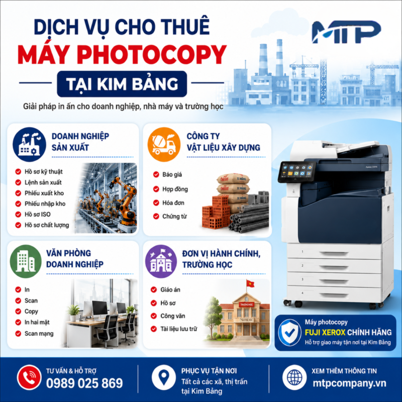 Cho Thuê Máy Photocopy Tại Kim Bảng (01)