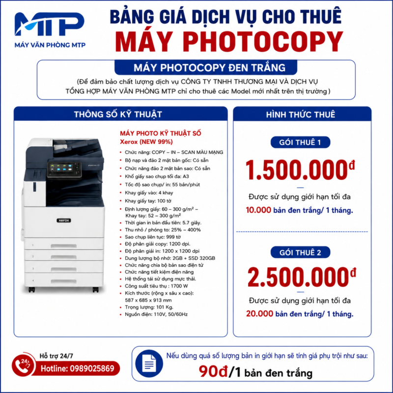 Cho thuê máy photocopy Duy Tiên (02) 
